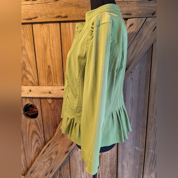 Ruby Rd Women's Jacket Green Blazer long sleeves pleats size 12 V-1 - Picture 2 of 10